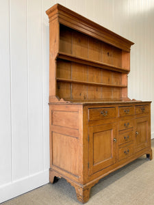 An Extravagant 19th Century Pine Welsh Dresser or Cupboard
