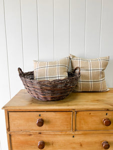 An Antique Willow Laundry Basket