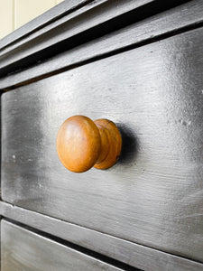 An Ebonized Pine Chest of Drawers Dresser c1890