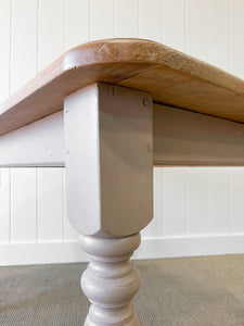 A Vintage English Country Pine Waxed 4ft Dining Farmhouse Table