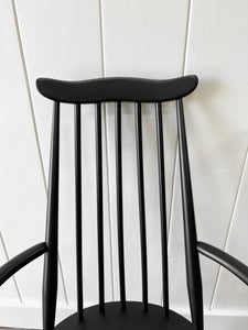 A Set of 4 Black Ercol Chairs