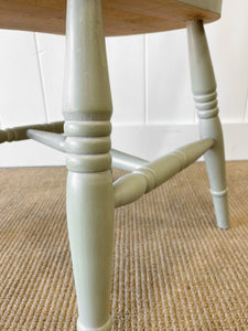 A Vintage Set of 4 Sage Green Spindle Back Chairs