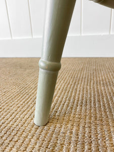 A Vintage Set of 4 Sage Green Spindle Back Chairs