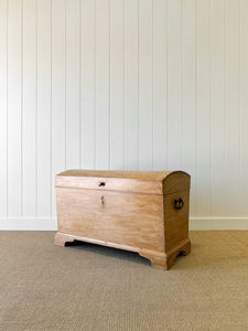An English Pine Domed Top Blanket Box or Toy Box Early 19th Century