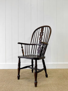 A 19th Century Elm & Beech Windsor High Back Armchair