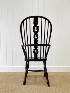 A 19th Century Elm & Beech Windsor High Back Armchair