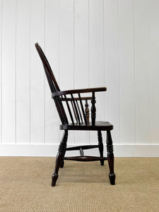 A 19th Century Elm & Beech Windsor High Back Armchair