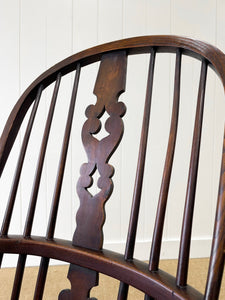 A 19th Century Elm & Beech Windsor High Back Armchair