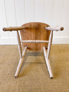 A Vintage Set of 4 Taupe Farmhouse Fiddleback Chairs