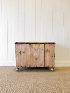 A Rustic Antique English Pine Chest of Drawers Dresser c1890