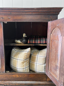 An Exceptional Early 19th Century English Oak Linen Press Housekeepers Cupboard