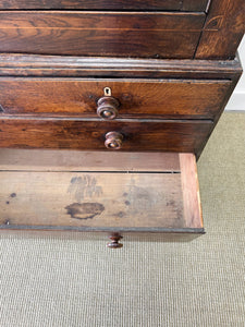 An Exceptional Early 19th Century English Oak Linen Press Housekeepers Cupboard