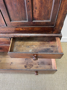 An Exceptional Early 19th Century English Oak Linen Press Housekeepers Cupboard