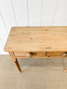 An English Country Pine Console Table
