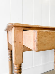 An English Country Pine Console Table