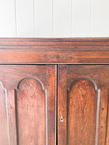 An Exceptional Early 19th Century English Oak Linen Press Housekeepers Cupboard