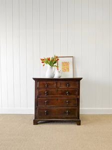 An Ancient 17-18th Century English Country Oak Chest of Drawers