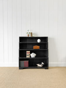 An English Ebonized 19th Century Waterfall Bookcase