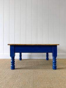 An Antique English Painted Country Pine Coffee Table