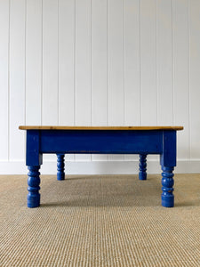 An Antique English Painted Country Pine Coffee Table