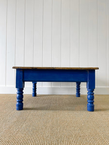 An Antique English Painted Country Pine Coffee Table