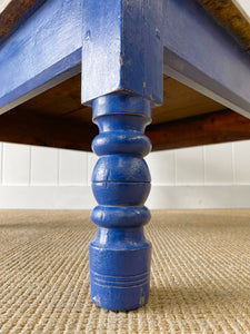 An Antique English Painted Country Pine Coffee Table