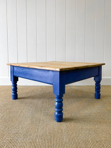 An Antique English Painted Country Pine Coffee Table