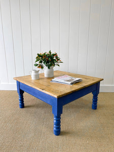 An Antique English Painted Country Pine Coffee Table
