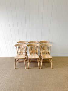 A Set of 6 Fiddleback Chairs