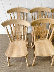 A Set of 6 Fiddleback Chairs