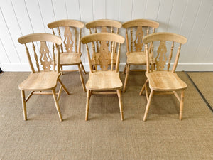 A Set of 6 Fiddleback Chairs