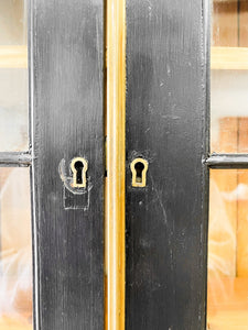 An Early 19th Century Ebonized English Secretary Bookcase