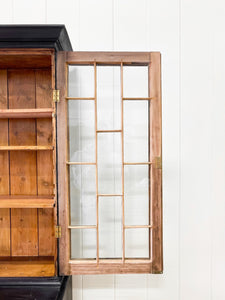 An Early 19th Century Ebonized English Secretary Bookcase