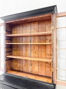 An Early 19th Century Ebonized English Secretary Bookcase