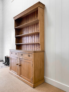 A 19th Century English Pine Bookcase Cabinet or Hutch