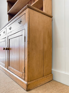 A 19th Century English Pine Bookcase Cabinet or Hutch