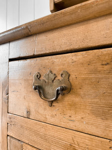 A 19th Century English Pine Bookcase Cabinet or Hutch