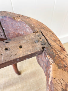 An Antique Belgian or French Louis XV Oak Side Table with Marble Top 18th Century
