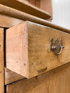 A 19th Century English Pine Bookcase Cabinet or Hutch