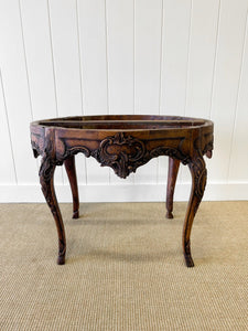 An Antique Belgian or French Louis XV Oak Side Table with Marble Top 18th Century