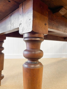 An Antique Country Pine 9ft Dining Table