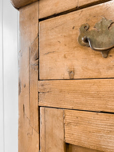 A 19th Century English Pine Bookcase Cabinet or Hutch