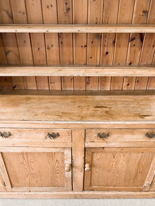 A 19th Century English Pine Bookcase Cabinet or Hutch