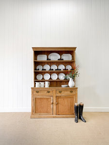 A 19th Century English Pine Bookcase Cabinet or Hutch