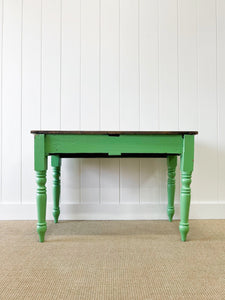 Antique English Country Painted Pine Console Table or Desk c1890