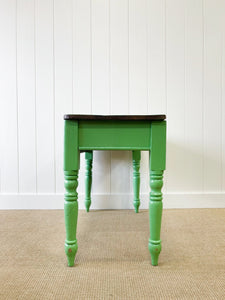 Antique English Country Painted Pine Console Table or Desk c1890