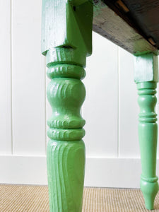 Antique English Country Painted Pine Console Table or Desk c1890