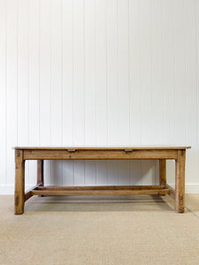 Antique French Country 7ft Pine Refectory Style Table