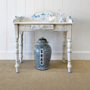 An Antique Chinoiserie Galleried Washstand or Console Table