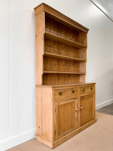 A 19th Century English Pine Bookcase Cabinet or Hutch